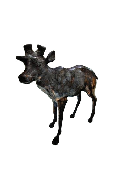 Antique Bronze Reindeer Sculpture