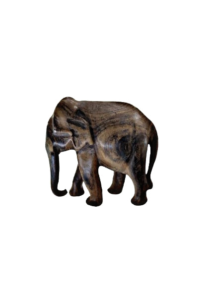 Decorative wooden elephant figurine for home décor