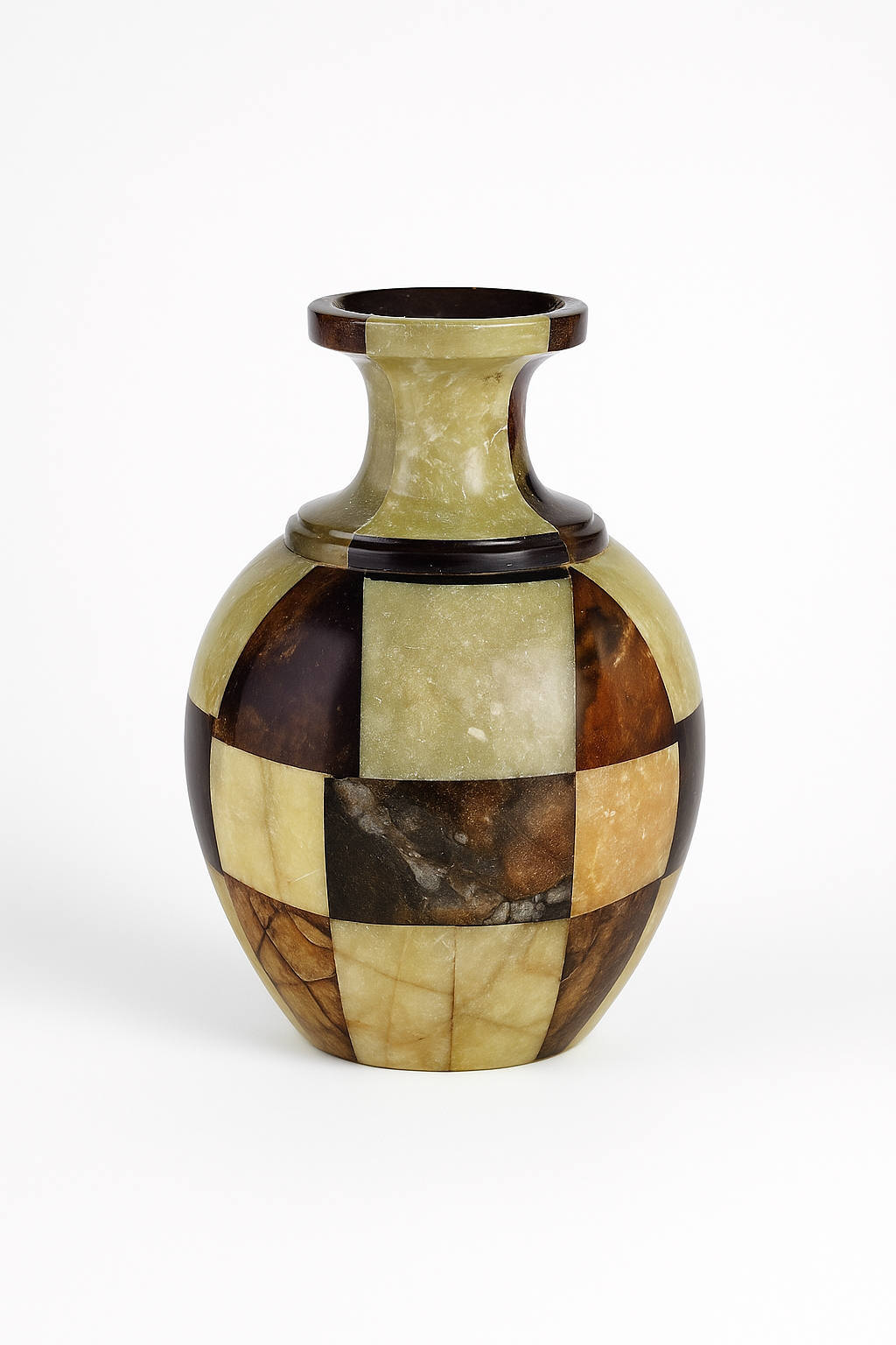Handcrafted Patchwork Marble Vase