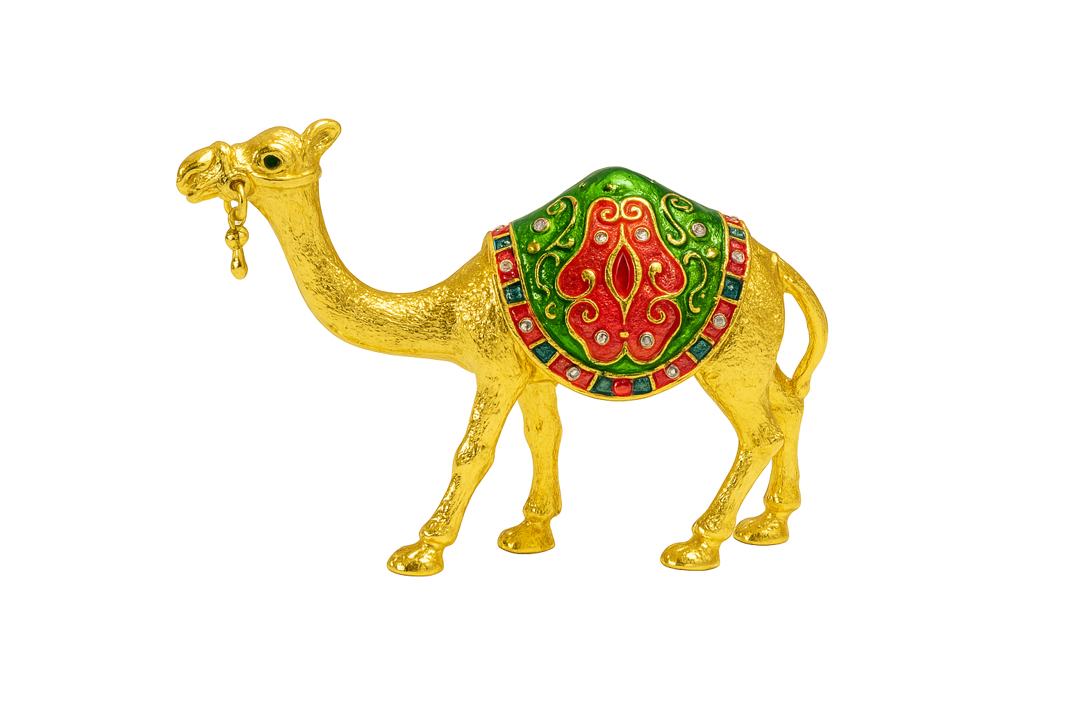 Ornate Golden Camel Figurine – Arabian Decorative Handicraft